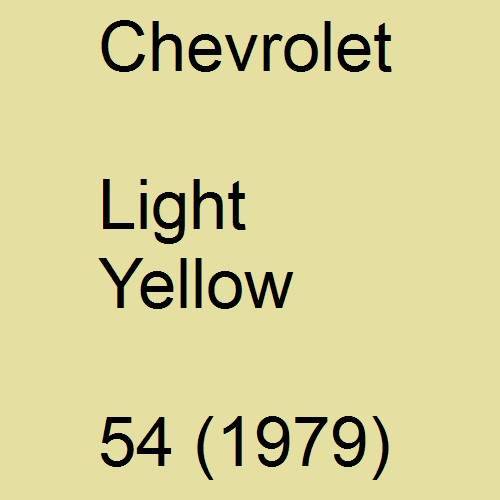 Chevrolet, Light Yellow, 54 (1979).